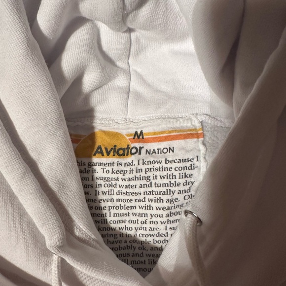 LOGO PULLOVER RELAXED HOODIE - WHITE - Picture 2 of 3